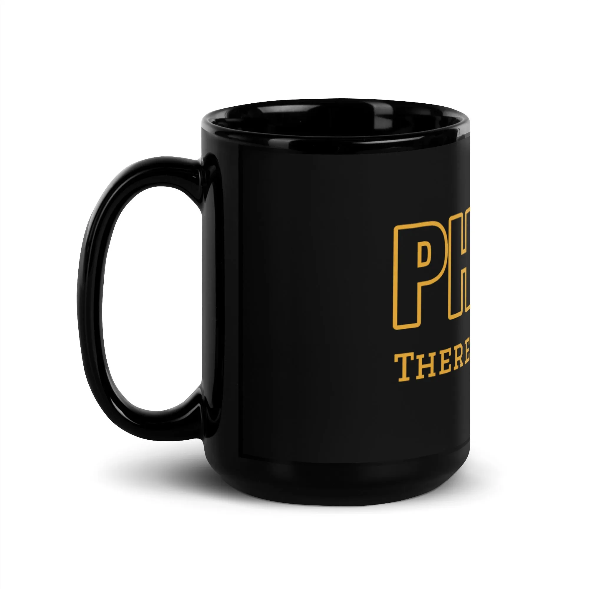 PHIRST There was Alpha Black Glossy Mug