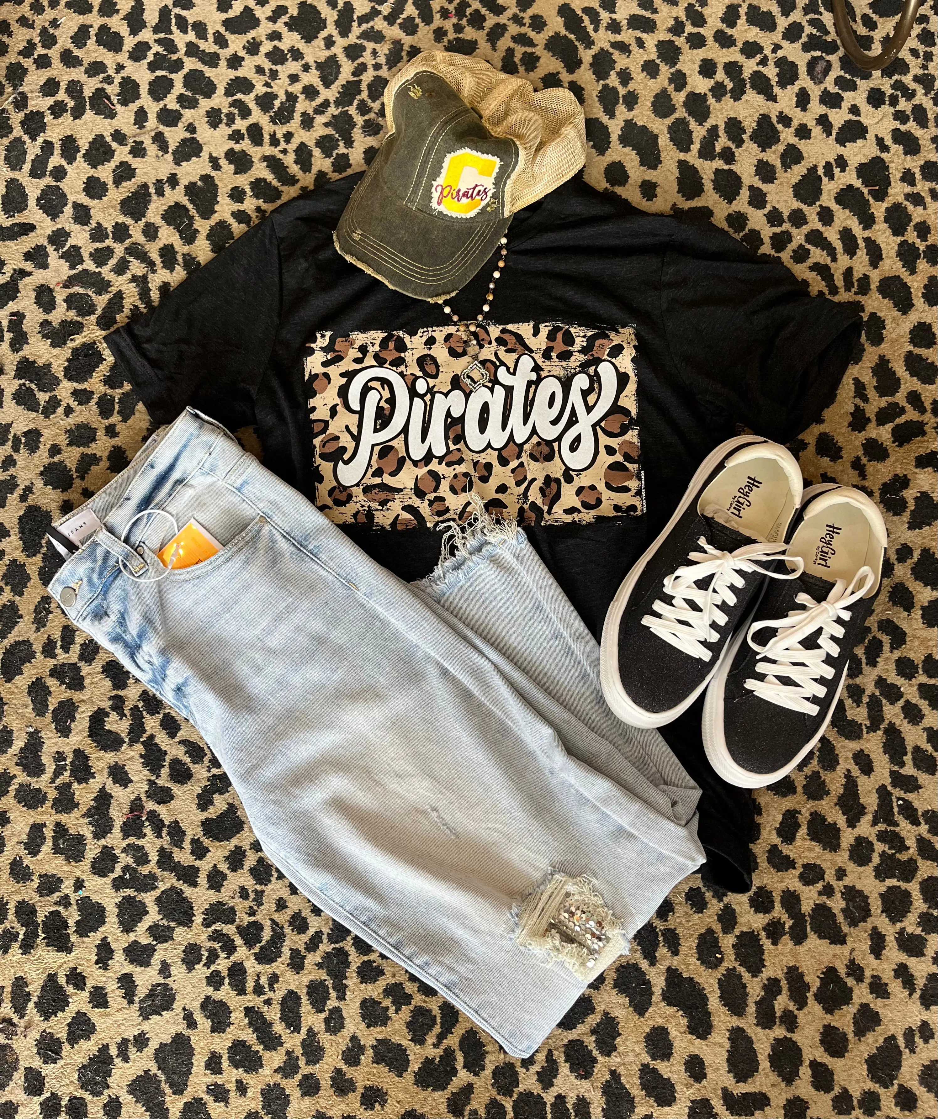 Pirates Two Tone Leopard Tee