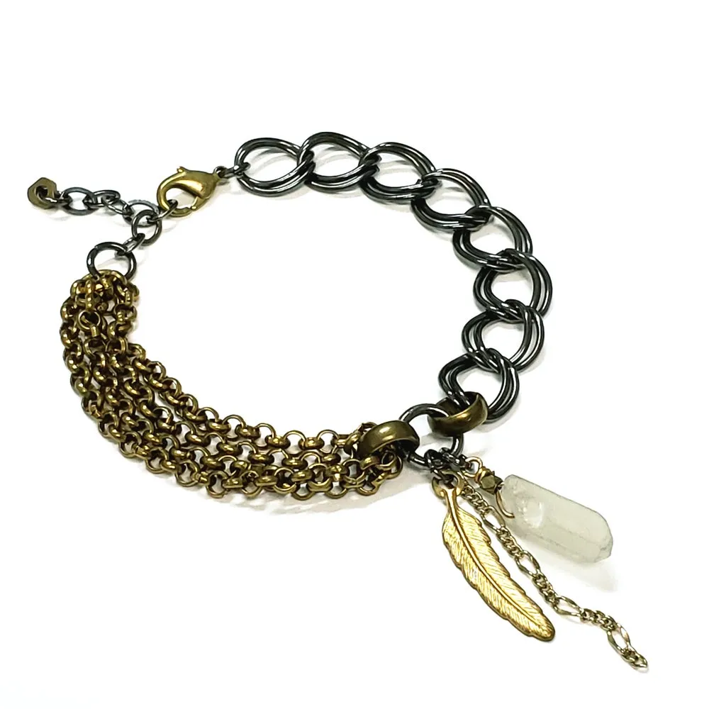 Quartz Feather Bohemian Bracelet - more colors available