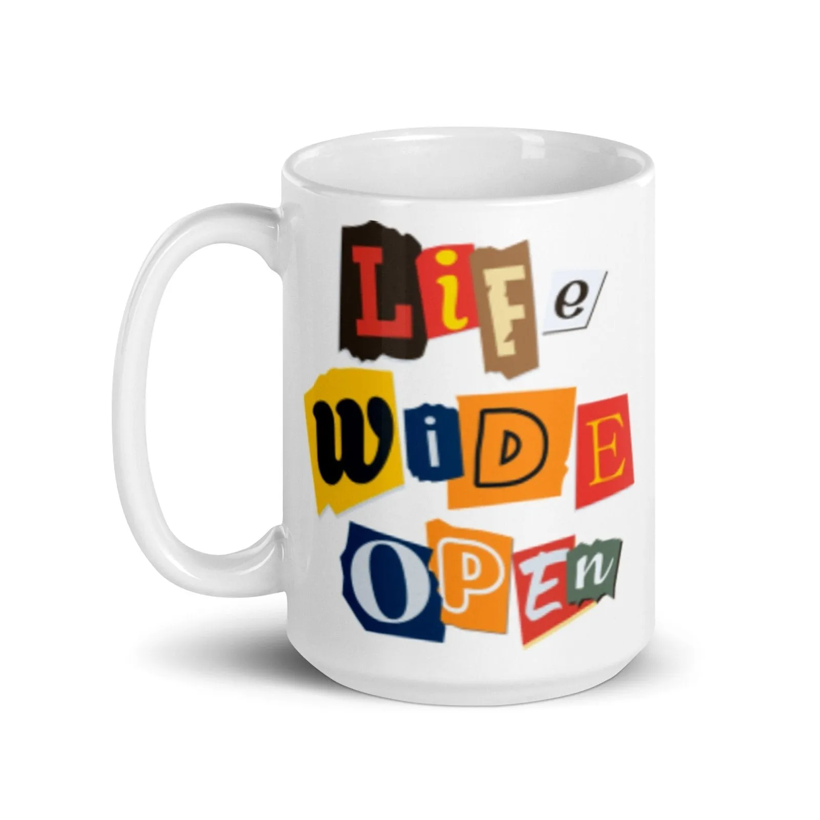 Ransom Note White glossy mug