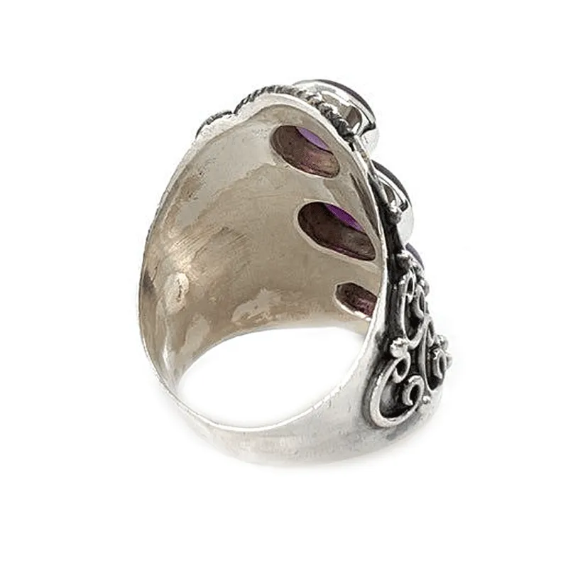 Shari Amethyst Bohemian Style Ring