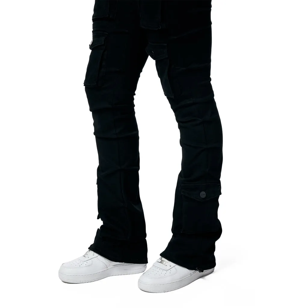 Stacked Utility Pants - Deep Black