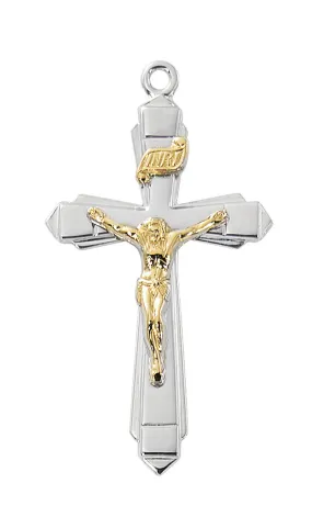 Sterling Silver two-tone Crucifix Boxed