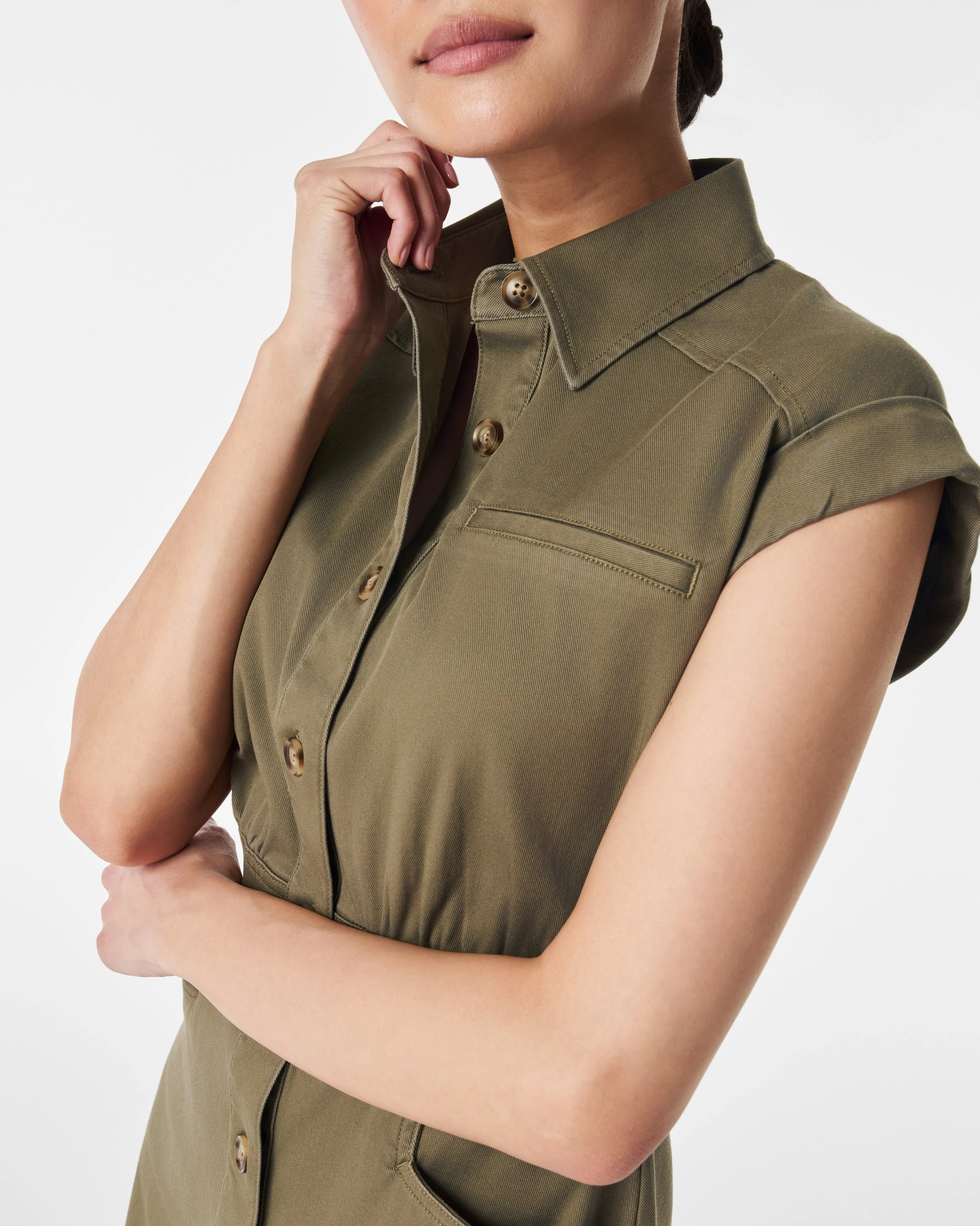 Stretch Twill Utility Dress