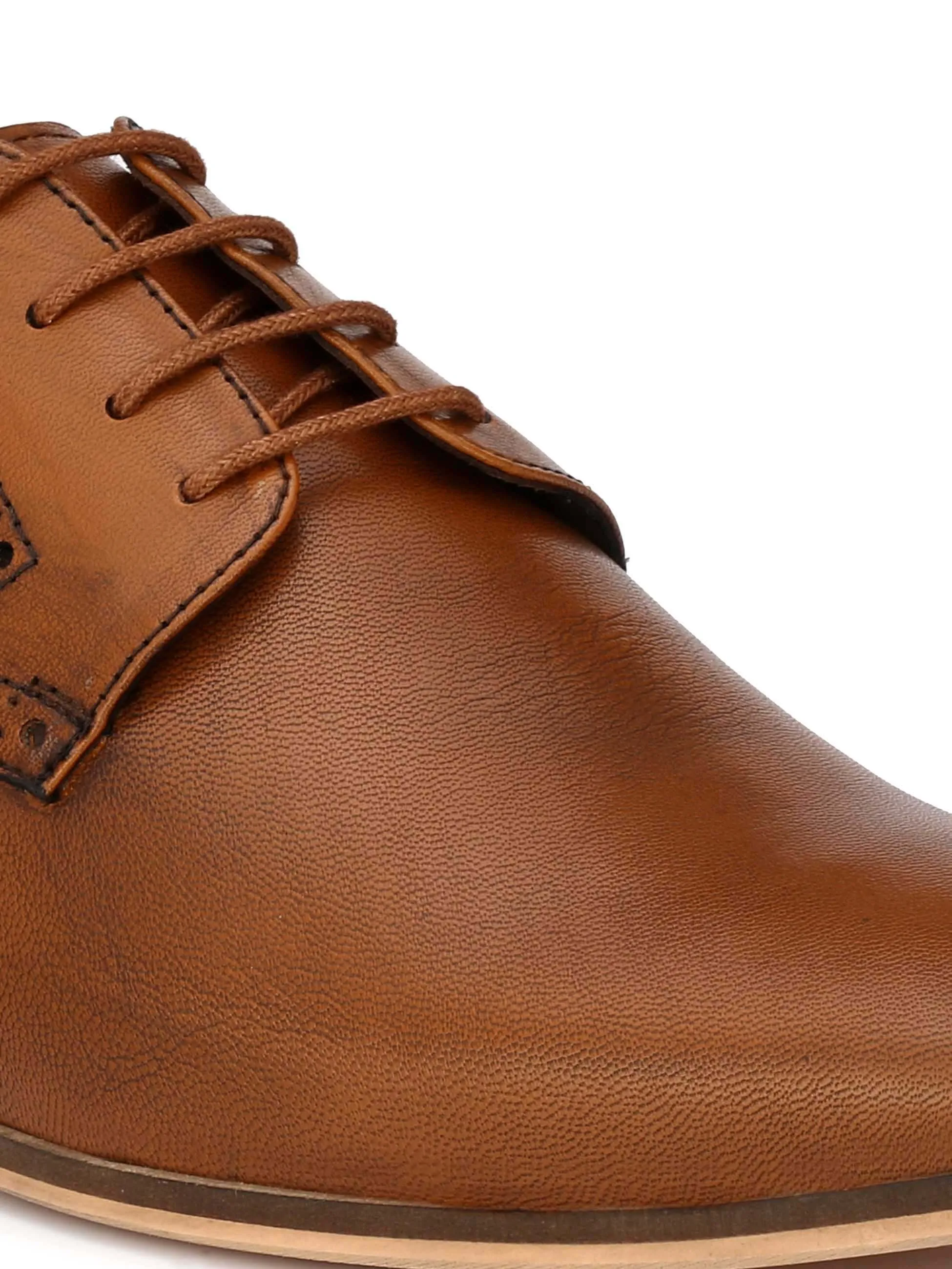 Tan Two-Tone Punched Derbys