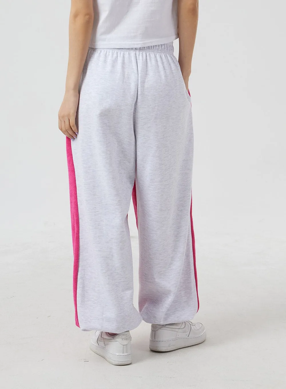 Terry Textured Two Color Sweatpants BM304