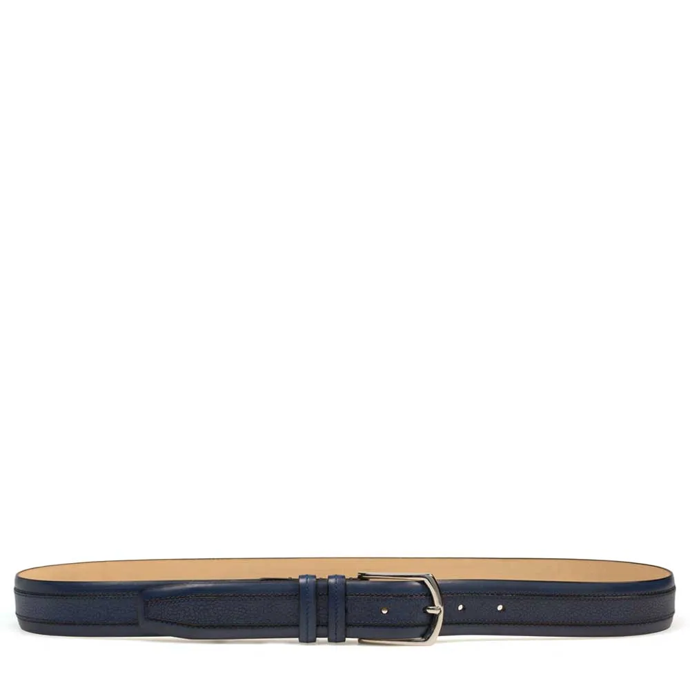 Textured And Smooth Leather Belt