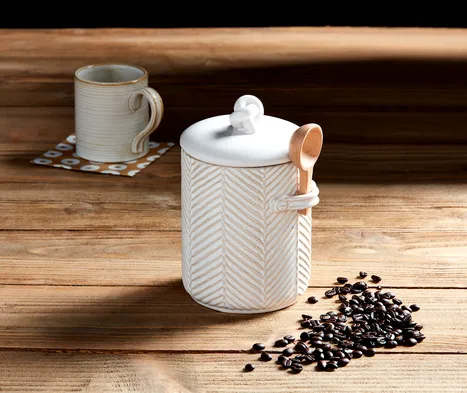 Textured Coffee Canister