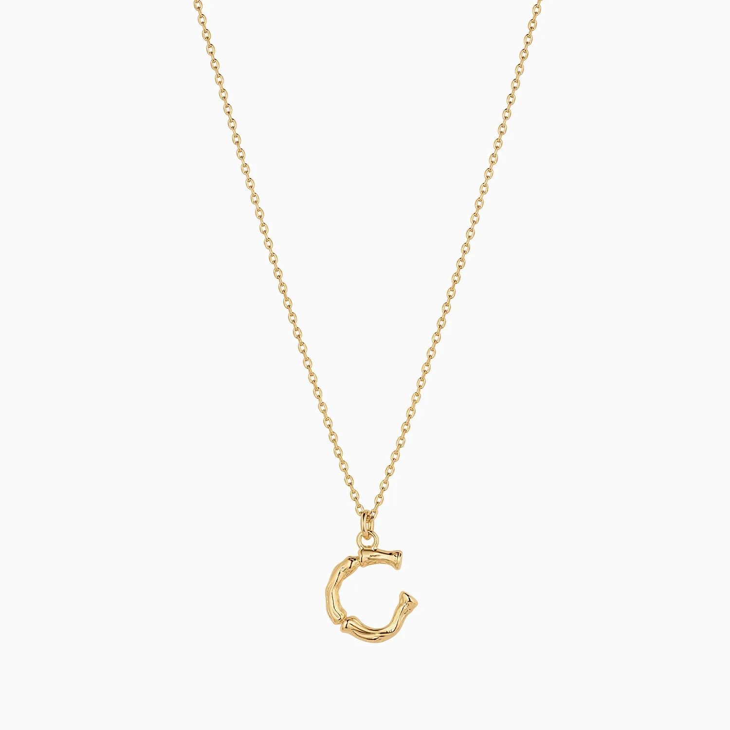 Textured Initial Necklace