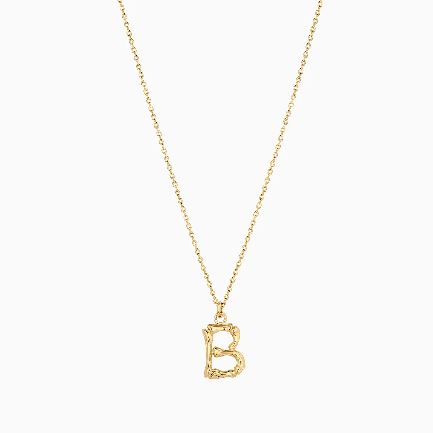 Textured Initial Necklace