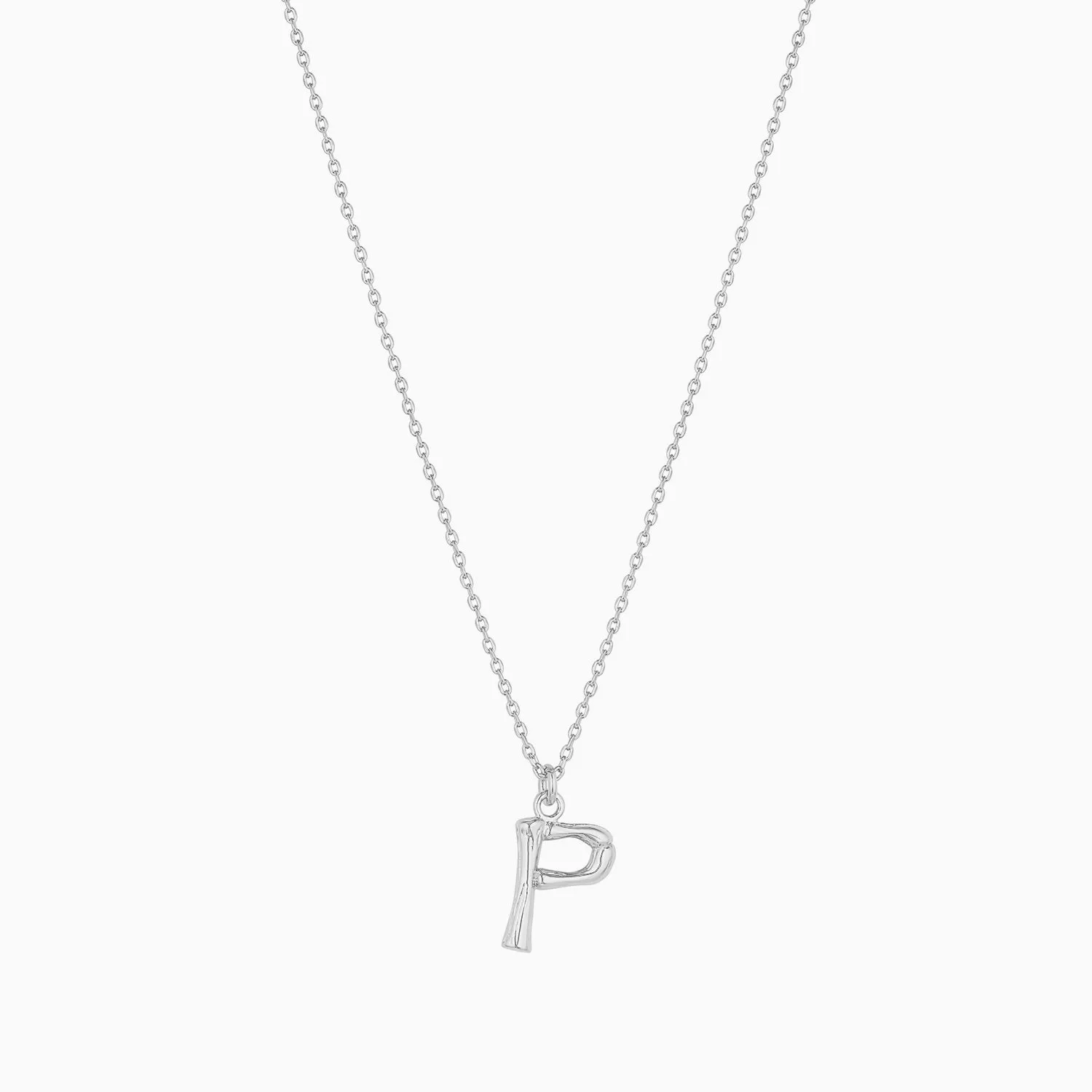 Textured Initial Necklace