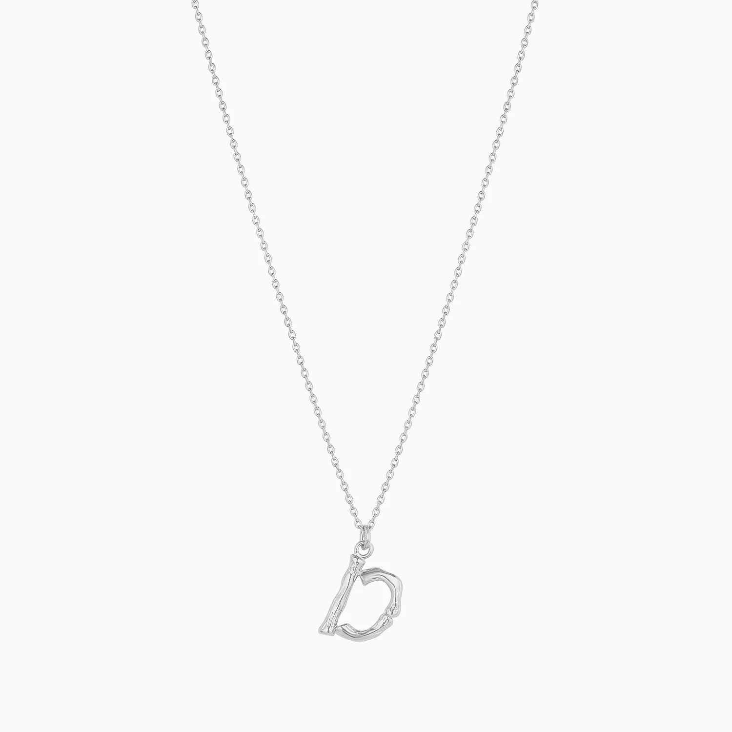 Textured Initial Necklace