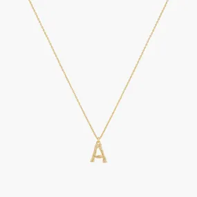 Textured Initial Necklace