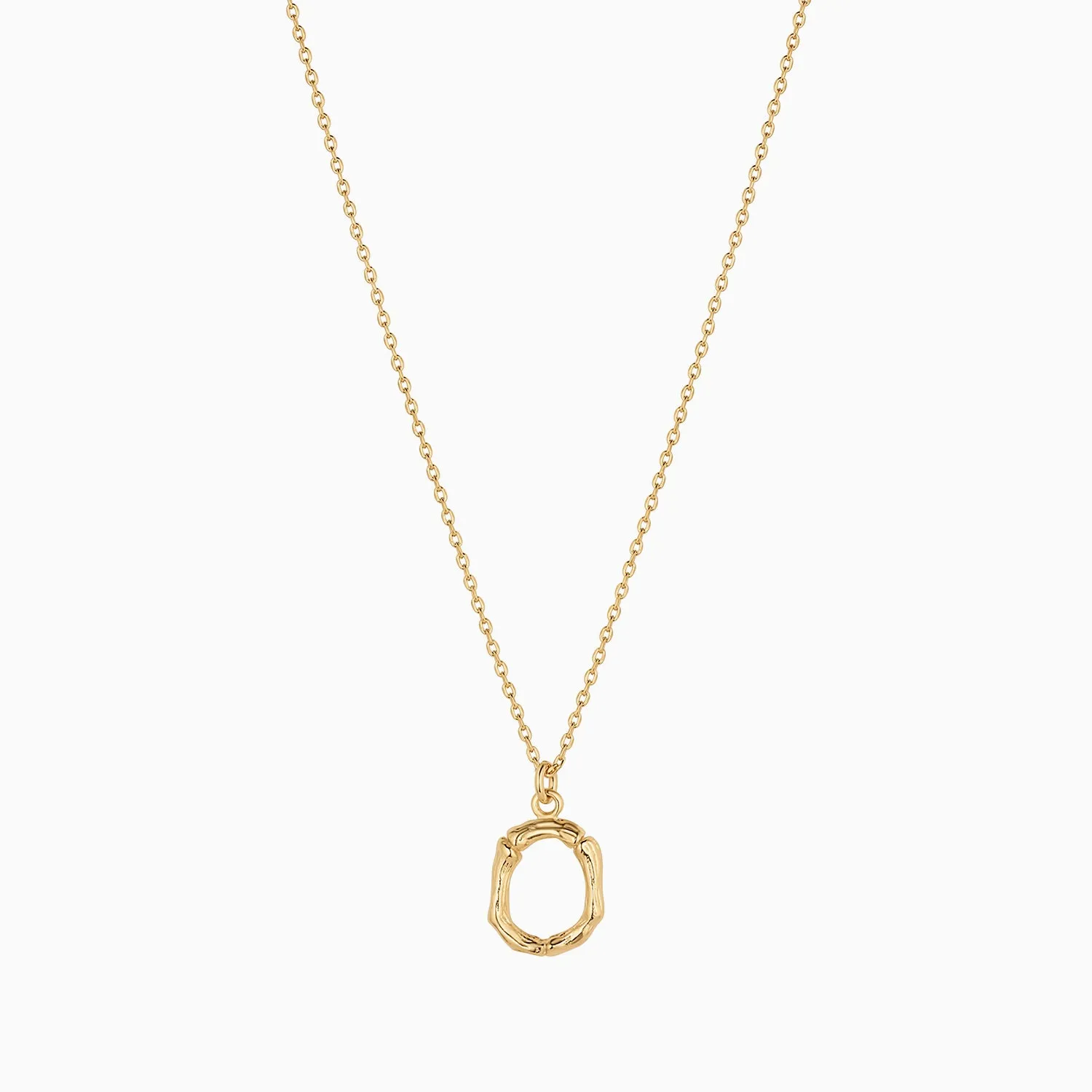 Textured Initial Necklace