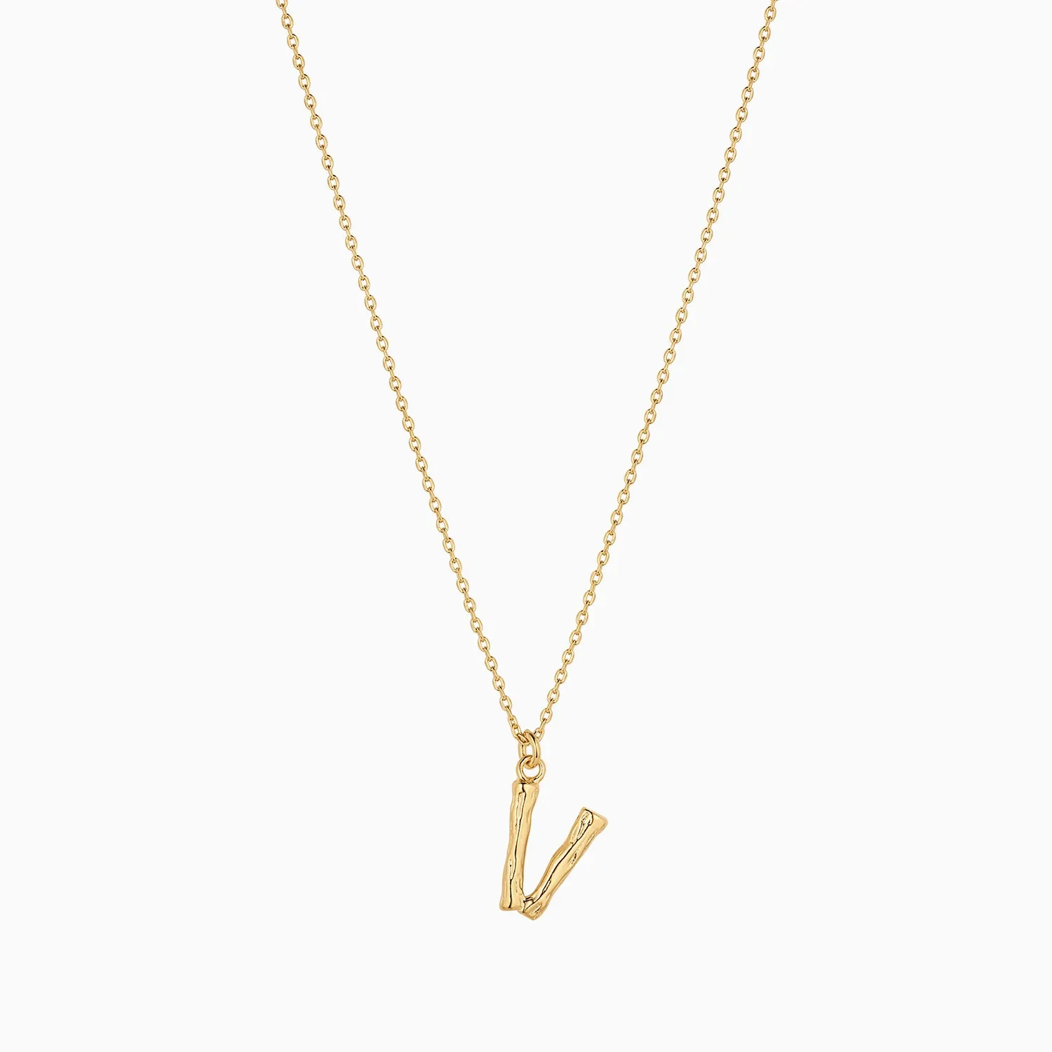 Textured Initial Necklace