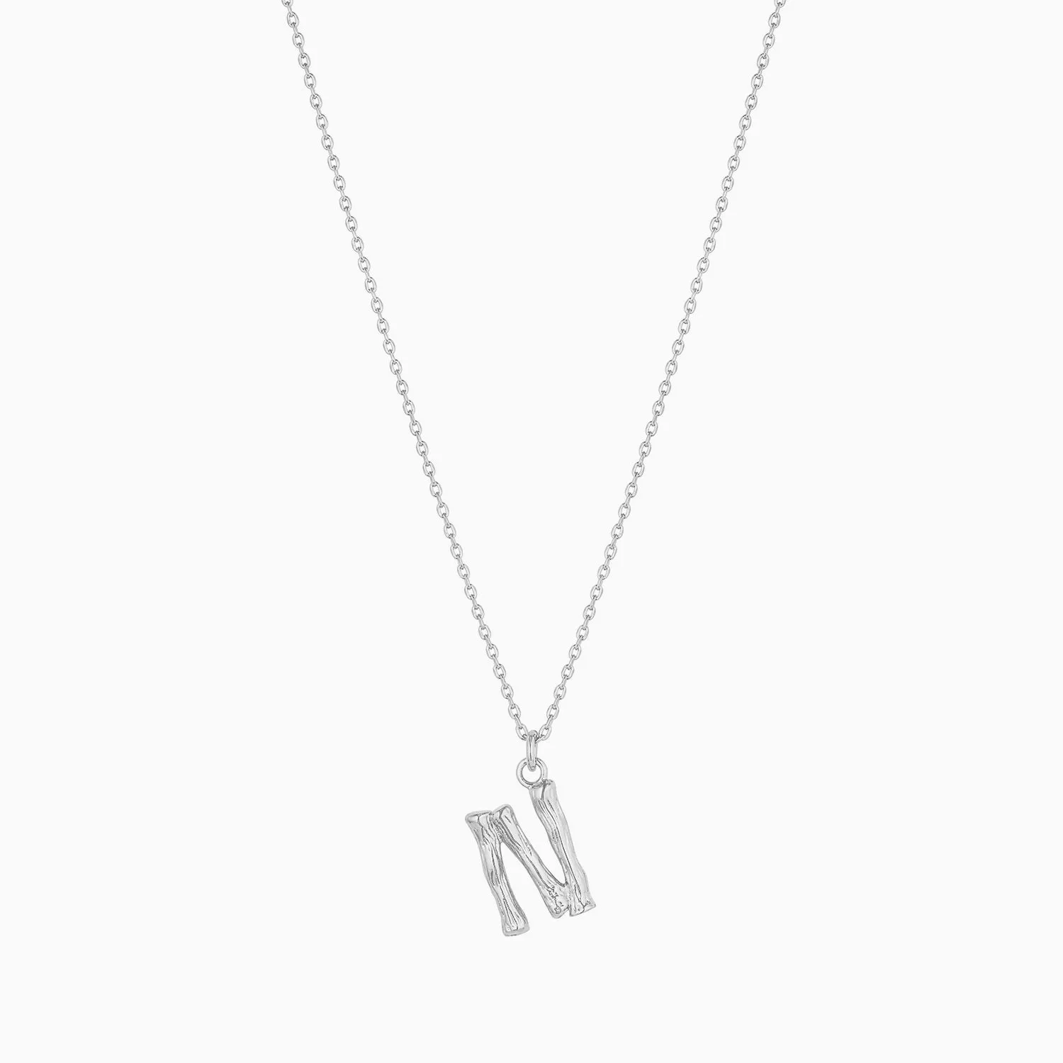 Textured Initial Necklace