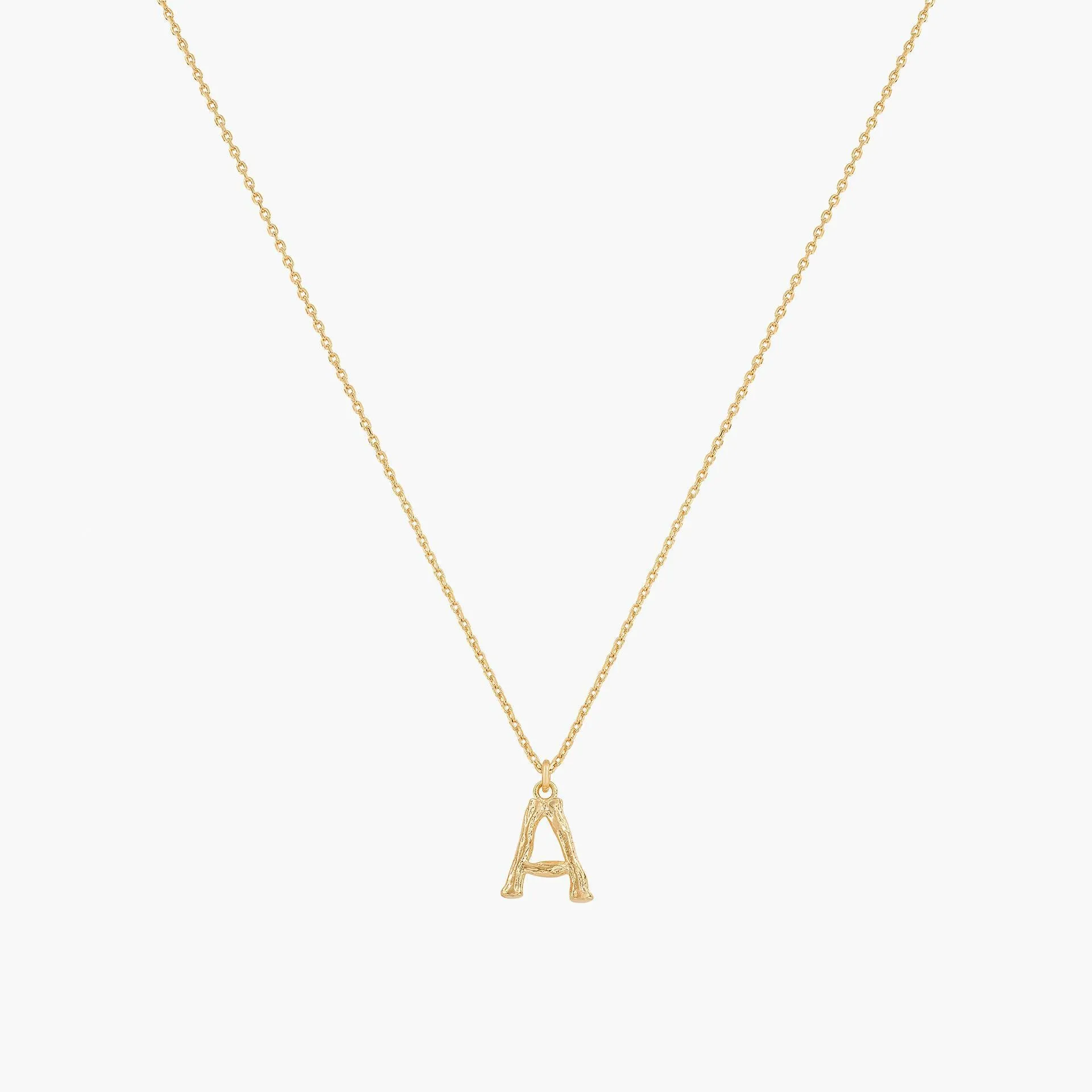 Textured Initial Necklace