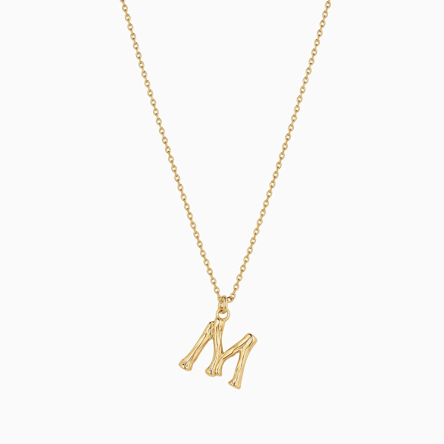 Textured Initial Necklace