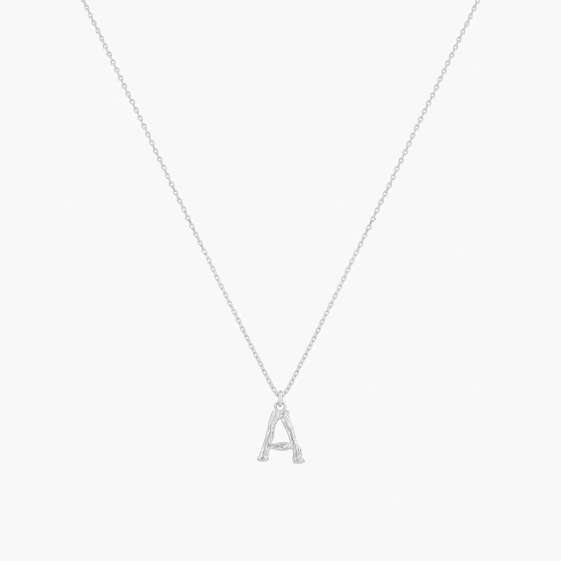 Textured Initial Necklace