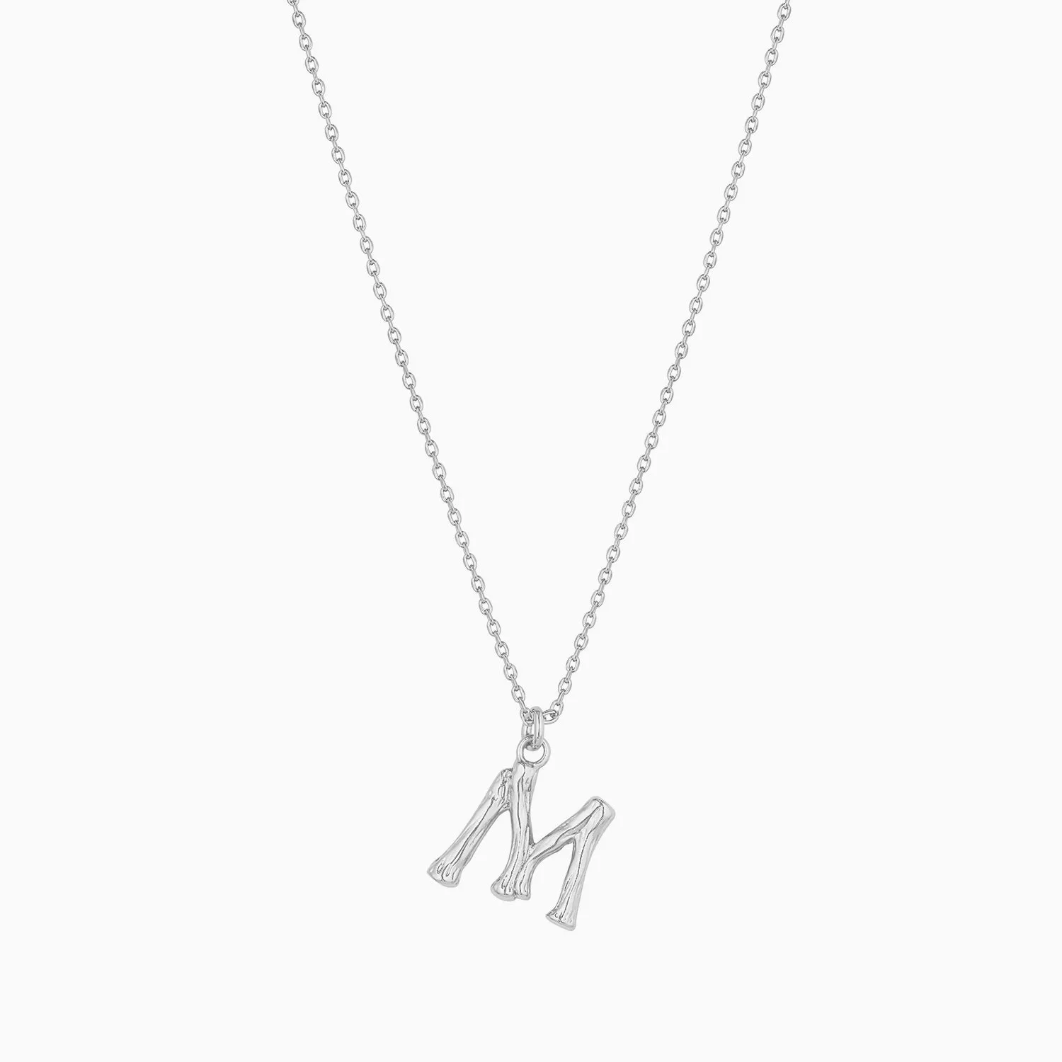 Textured Initial Necklace