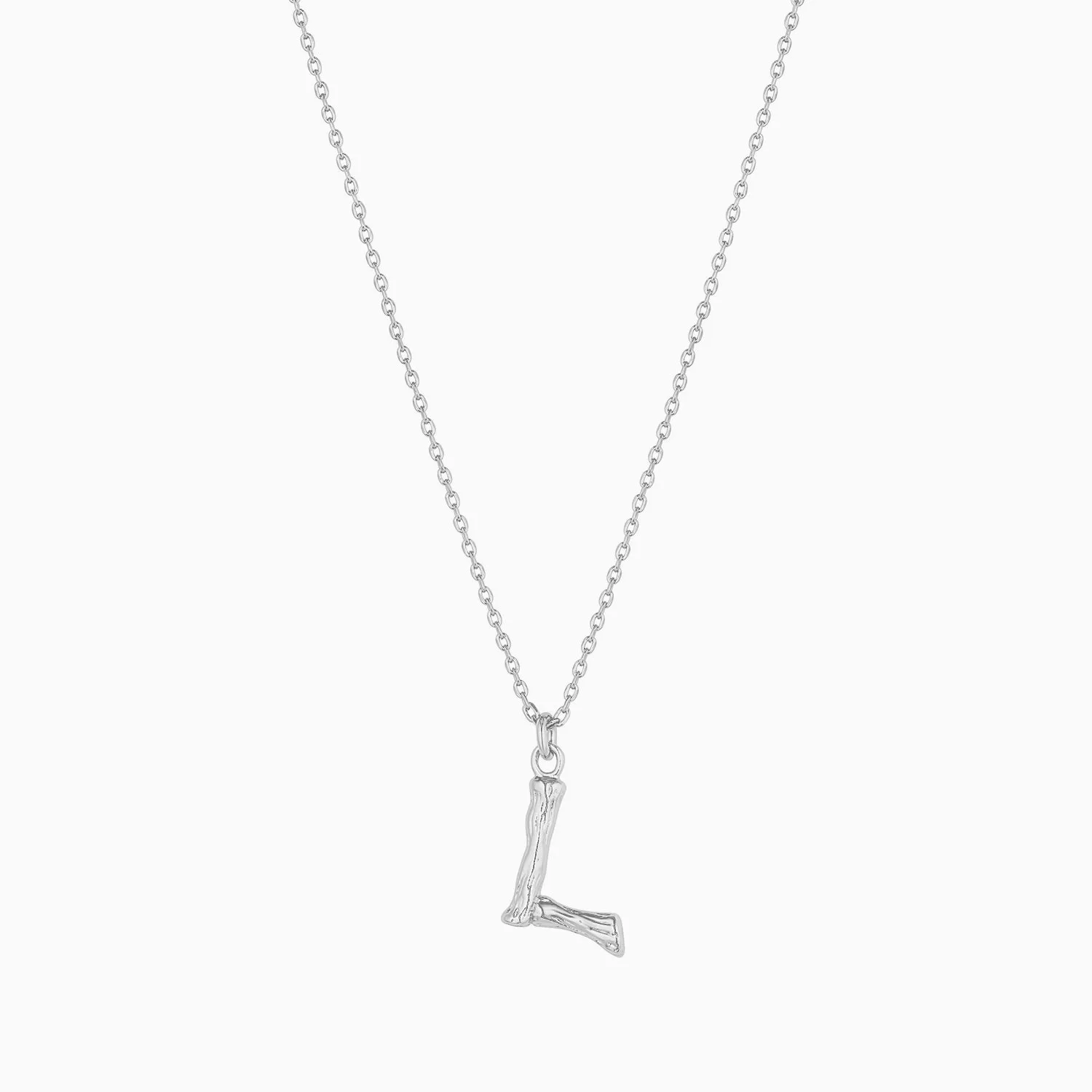 Textured Initial Necklace