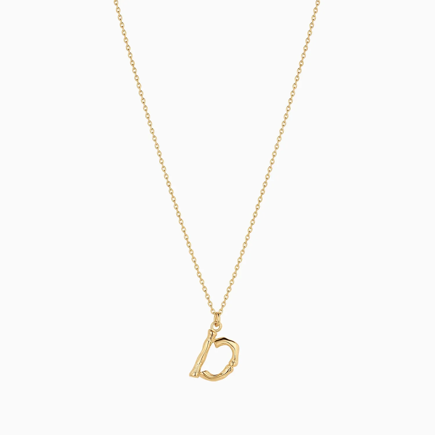 Textured Initial Necklace