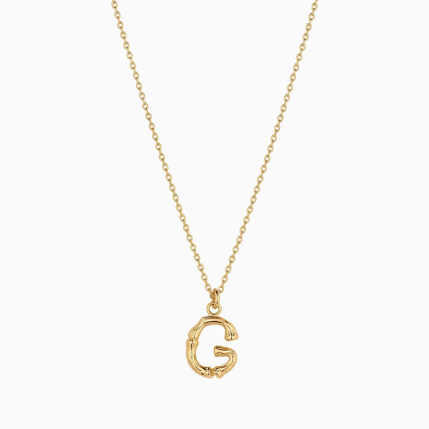 Textured Initial Necklace