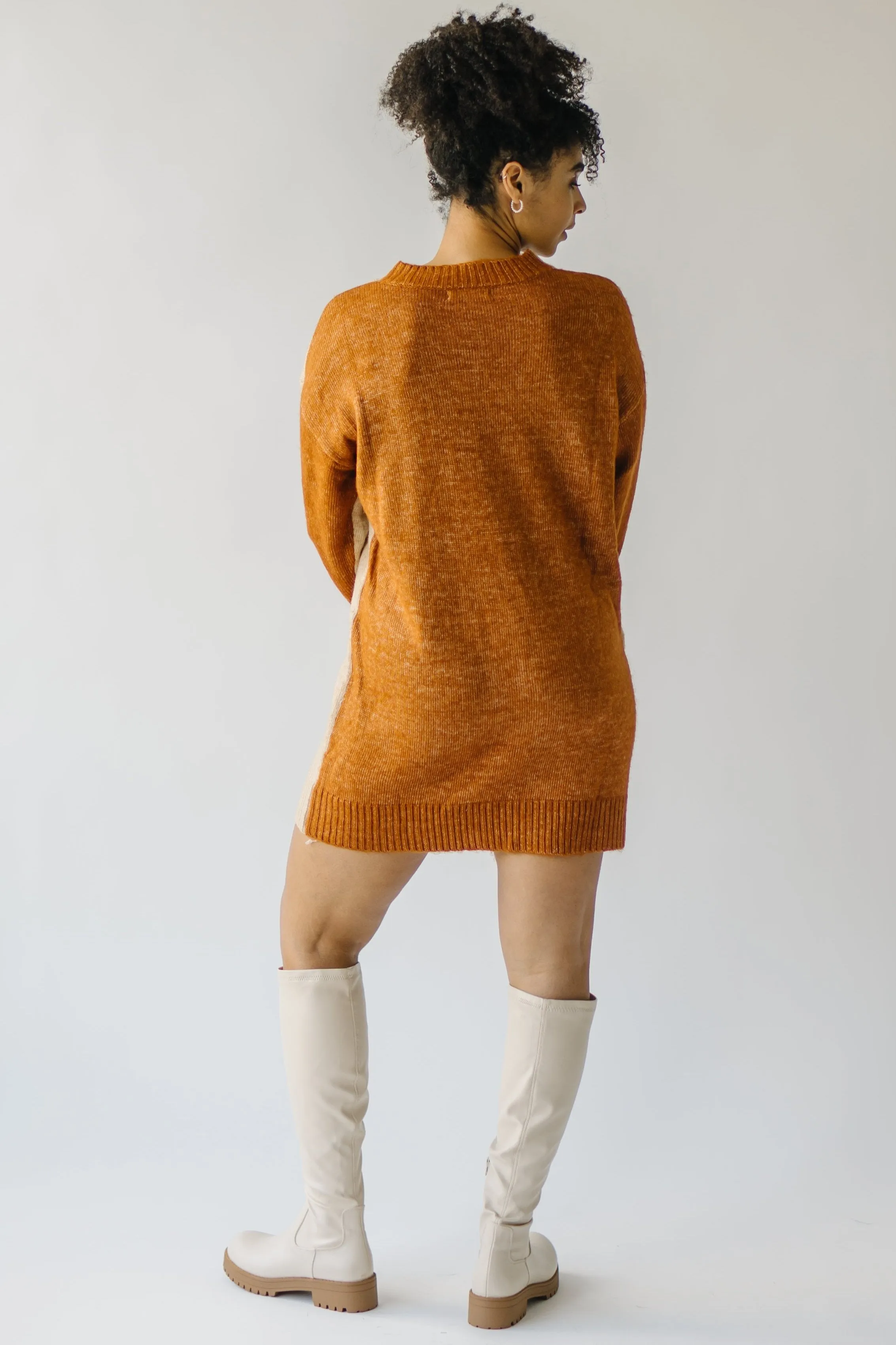 The Sharrow Two Tone Sweater in Sand