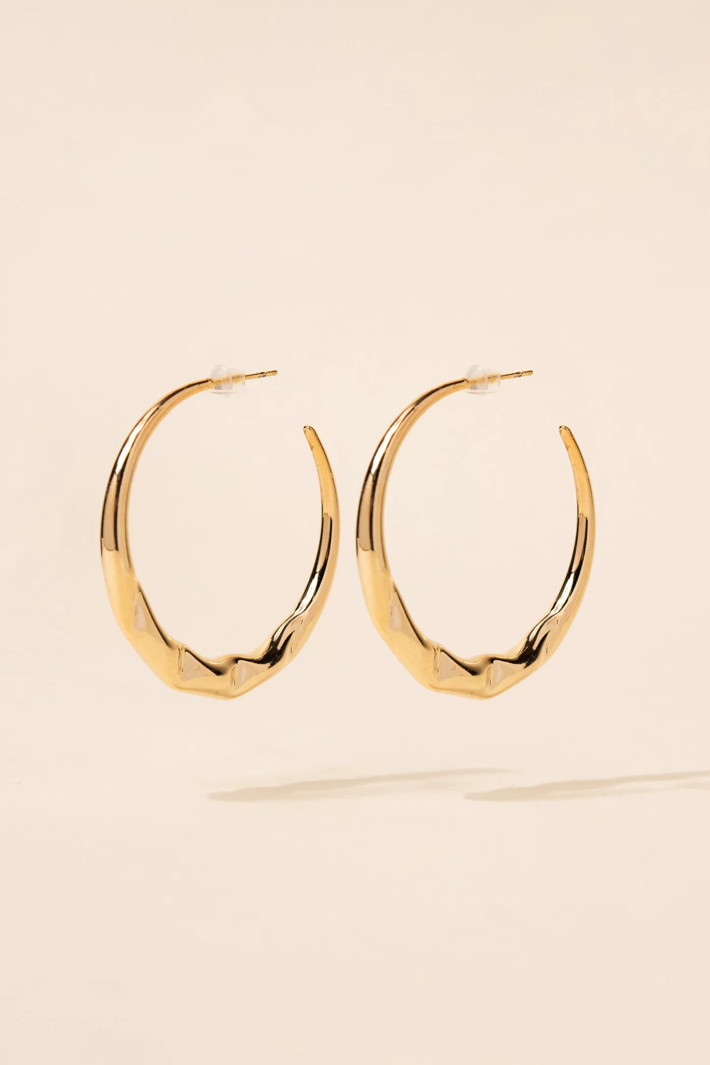 Thea Abstract Glossy Open Hoops