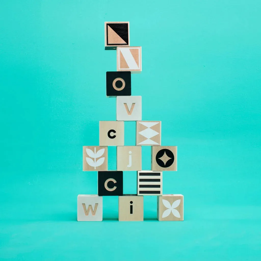 Two Tone Alphabet Blocks