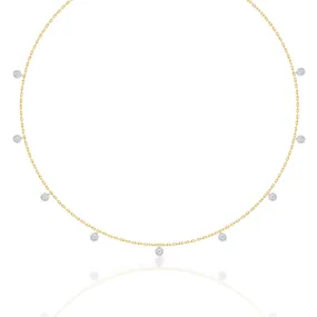 Two Tone Gold Diamond Eternal Necklace