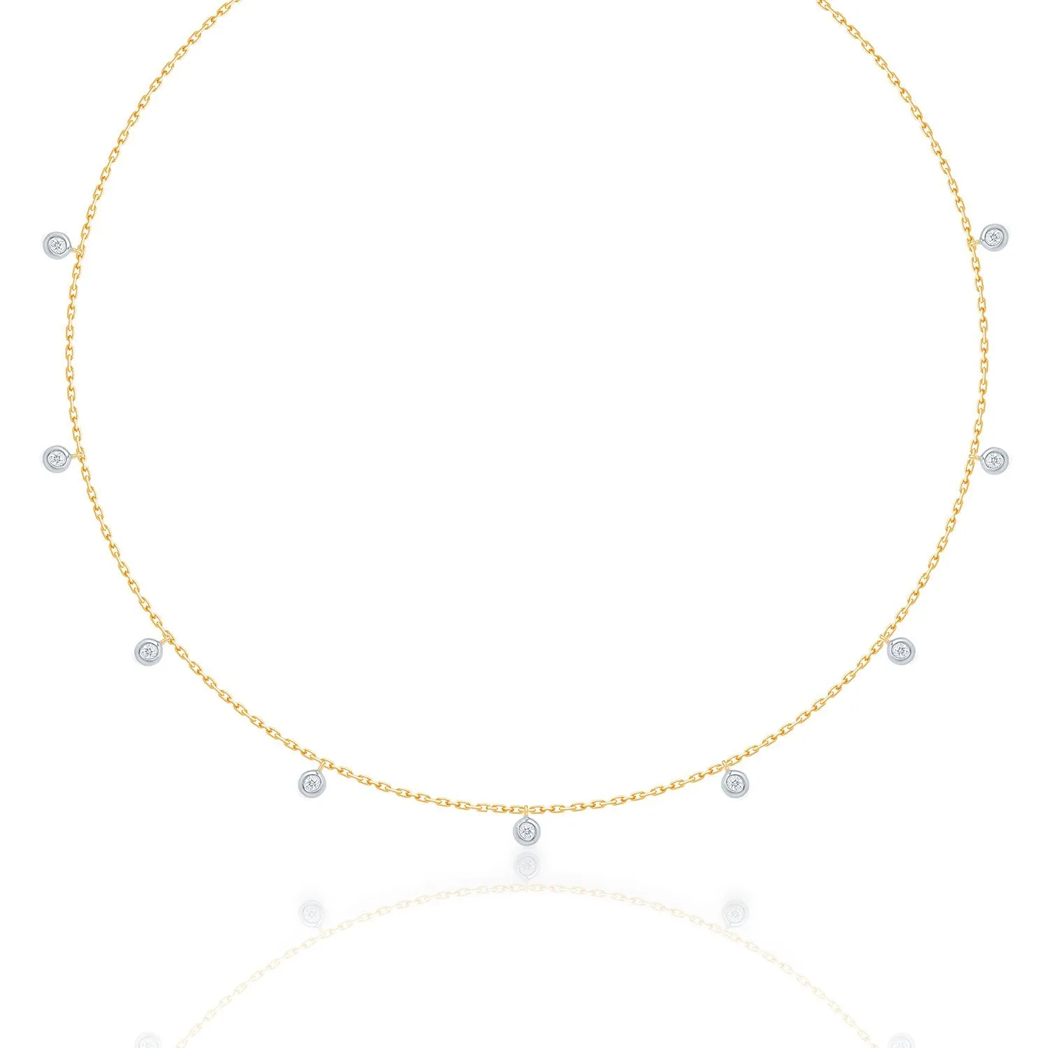 Two Tone Gold Diamond Eternal Necklace