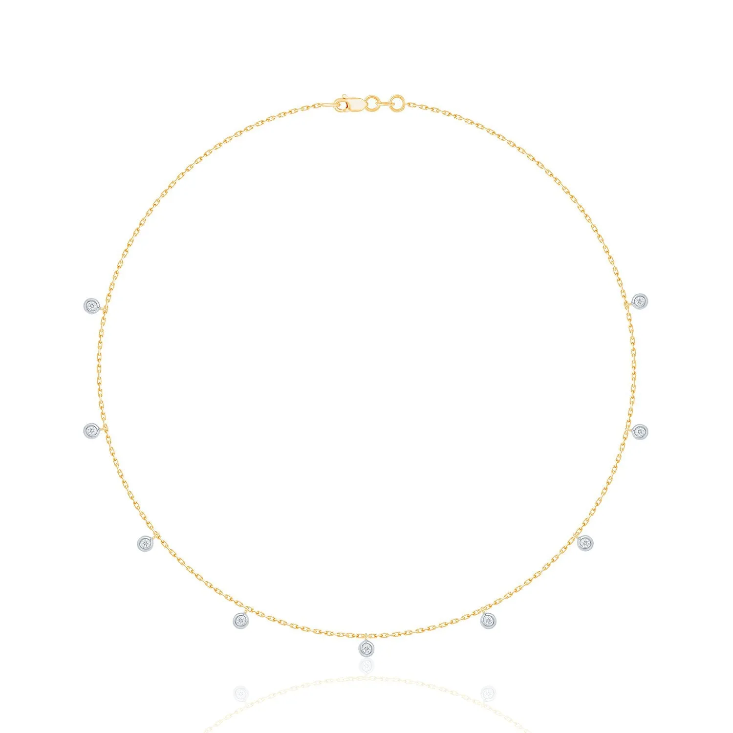 Two Tone Gold Diamond Eternal Necklace