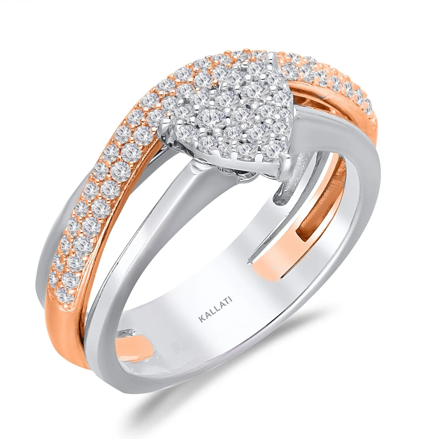 Two Tone Gold Diamond Eternal Ring