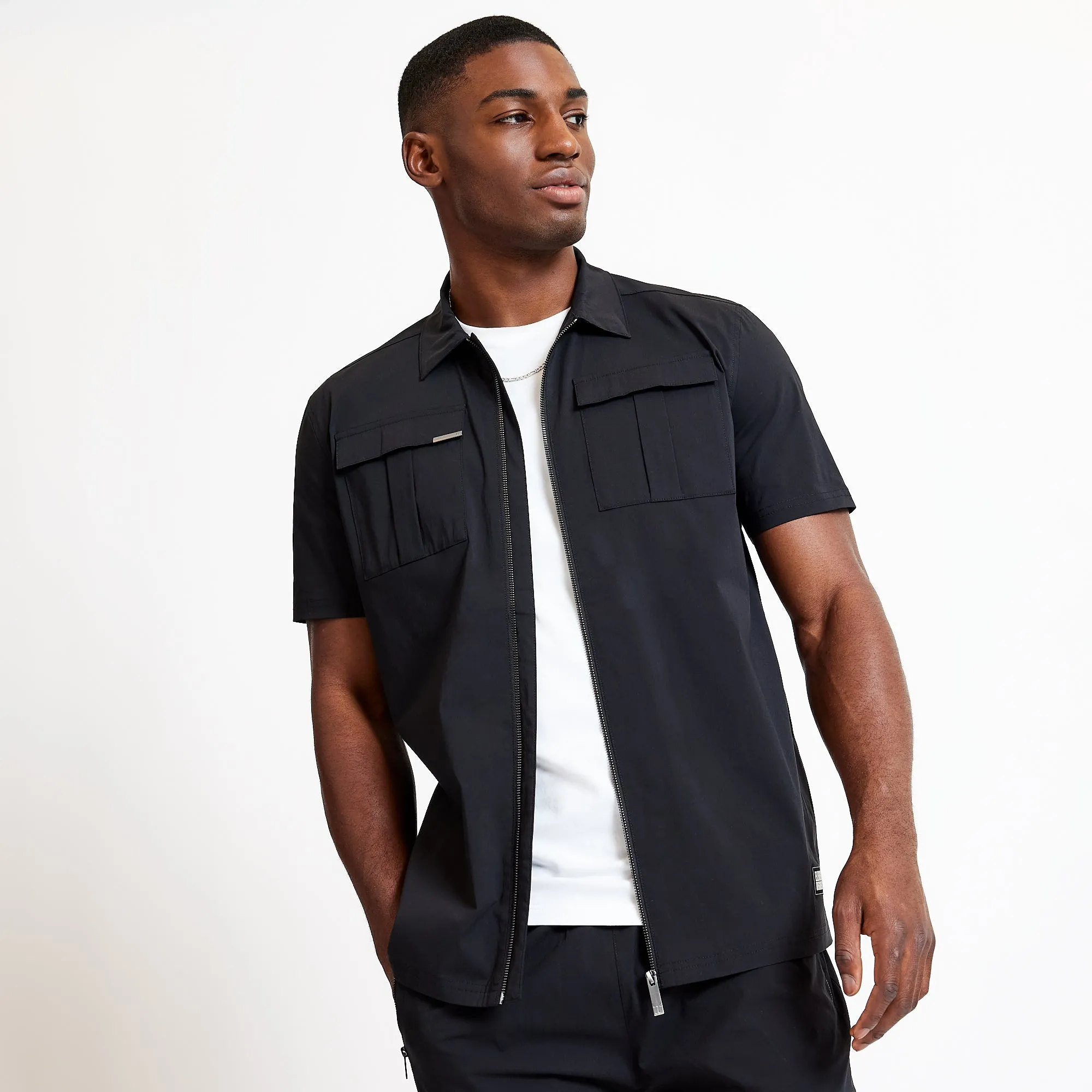 Utility Short Sleeve Shirt - Black