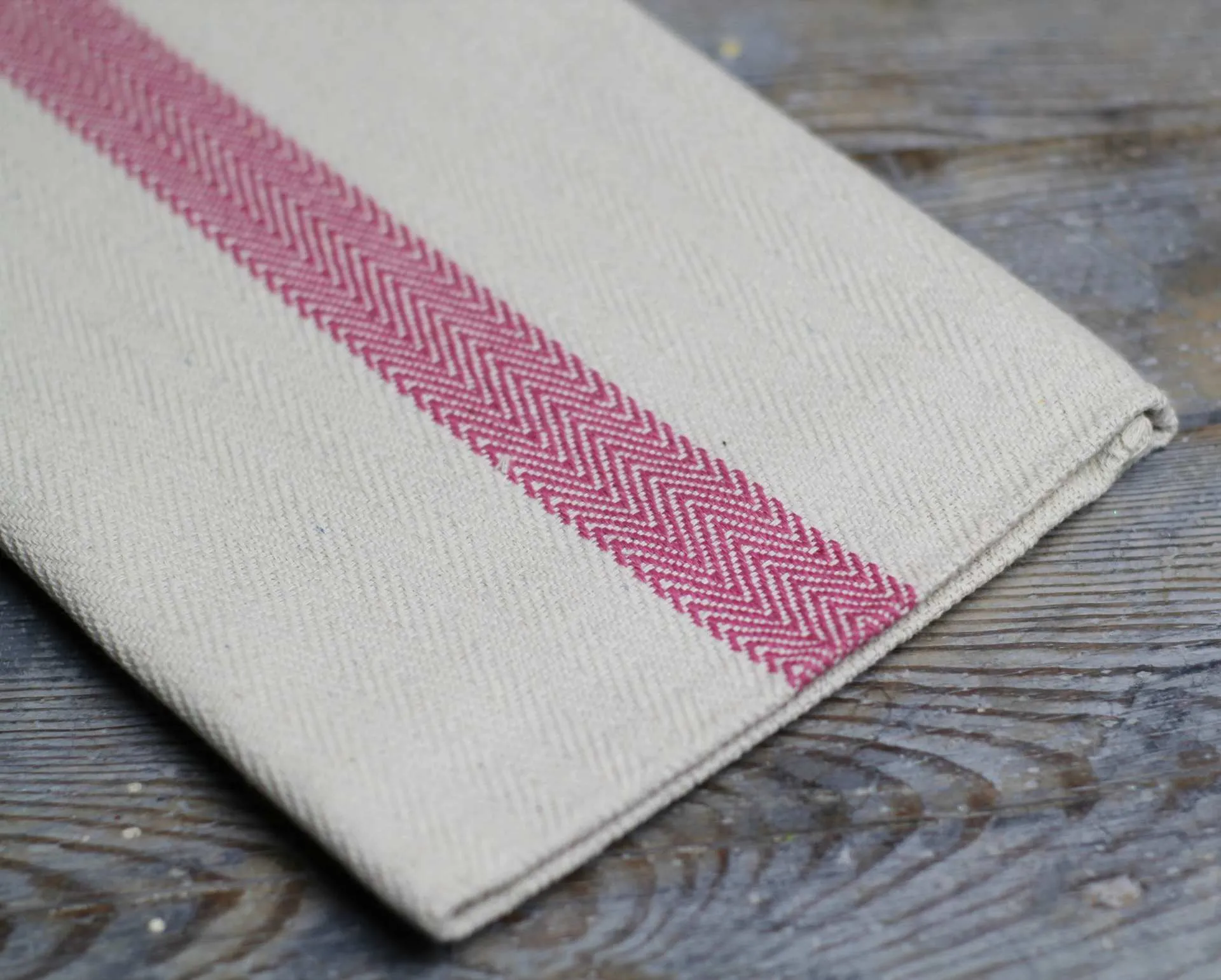 Utility Tea Towel - Red stripe